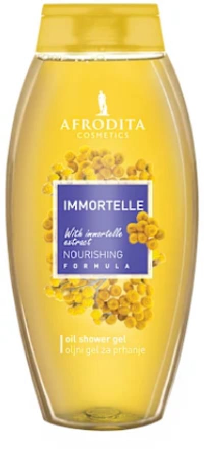 Immortelle Olie Douchegel - Afrodita | 1x 250 ml - Plantenextract | Milde Reiniging & Beschermt tegen Uitdroging