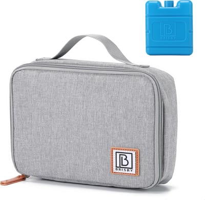 Brisby 4 Laags Geïsoleerde Koeltas - Lunchtas 2.5 liter - Lichtgrijs