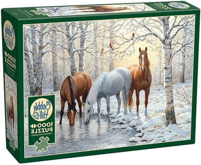 Puzzel Winter Trio - Legpuzzel 1000 stukjes - Ontspannen Vrije Tijd - Willekeurig gesneden stukken - 265" x 192"