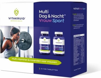 Vitakruid Vrouw Sport Multi Dag Nacht - 180 tabletten