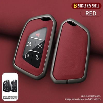 Zinklegering Auto Sleutelhoes Cover Beschermer Fob Voor Cadillac Ct4 Ct4-V Ct5 C8 Corvette  -  Sleutelloze Shell Auto Accessoires black
