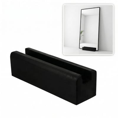 Dailygoods- Spiegelvoet Antislip - Kunstwerkstandaard - Fotolijststandaard - Stevige Houder - Volledige Lengte - Houten Vloeren - Spiegelstandaard