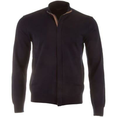 Paul & Shark Vest Alcantara Details Summer Wool Donker Blauw / male