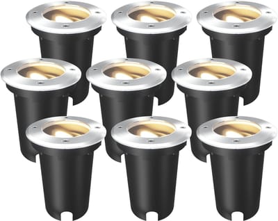 Ledvion LED Grondspot 9 stuks Vierkant GU10 3W 230V 4000K Neutraal wit IP67