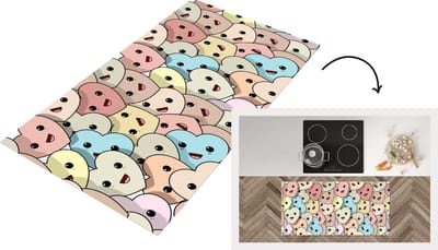 Keukenloper - Loper keuken - Hart - Patroon - Baby - 120x60 cm - Keukenloper vinyl
