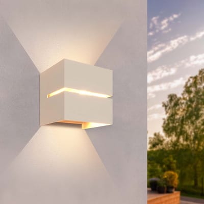 Ledvion - LED Wandlamp - 3W - 3000K - IP54 - Tweezijdig - Beige - Buitenlamp
