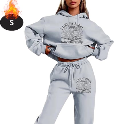 Nivard Joggingpak - Huispak - Volwassenen - Trainingspak - Comfortabel - Joggingsbroek - Tracksuit - Dames - Winter - Lichtgrijs - S