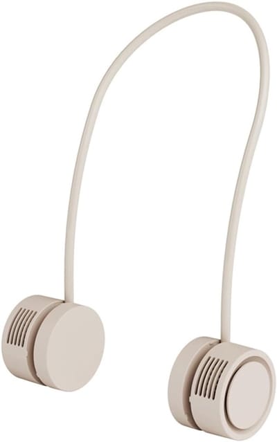 KZQ Draagbare Nekventilator Abrikoos Persoonlijke Koeler Geschikt Voor Etherische Oliën Lichtgewicht Stille Motor Draaibaar Veilige Luchtroosters Compact Zakformaat