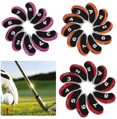 JHUBERS- Clubbescherming Waterdicht - Club-afdekking - 10 Stuks - Neopreen - Beschermhoes - Ritssluiting voor Eenvoudige Toegang - Clubhoezen