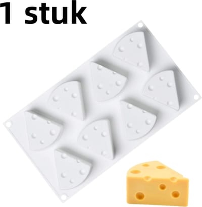 1 stuk - Kaas Kaasvorm - Mousse Cake Siliconen DIY Zeep Zeep Aromatherapie Kaarsvorm Cakevorm - Wit
