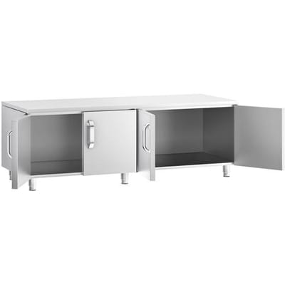 GGM Gastro Edelstahl Unterbau - 1600mm - 4 Türen Zilver