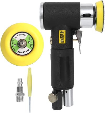 Pneumatische Polijstmachine - Luchtschuurmachine Excentrisch - Auto Metaal Hout - Kleine Diameter Schijven - 2 en 3 Inch - Grijs