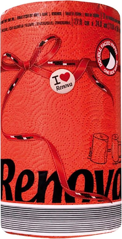 Papieren handdoek rol, rood - Stijlvolle en praktische keukenaccessoire