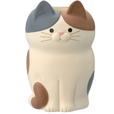 Kat Ornament Multifunctionele Telefoon Tablet Bril Penhouder Bureau Decoratie voor Thuis Squat Tri beige