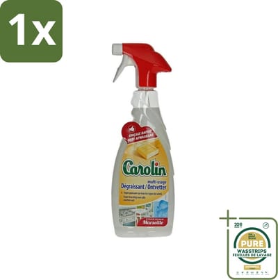 1 x Carolin - Keukenreiniger - Ontvetter - 650 ml- Ontvetter - Keukenreiniger - Marseillezeep - Vetvlekken Verwijderen - Keuken Reinigen