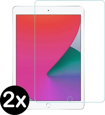 Screenprotector - 2 Stuks - Geschikt voor Apple iPad 7/8 (2019/2020) - 10.2 inch - 7e/8e Generatie - Extra Sterk - Beschermglas - Gehard Glas - Tempered Glass - Screen Protector