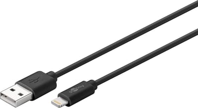 Lightning USB kabel voor Apple iPhone, iPad en iPod 2m Zwart
