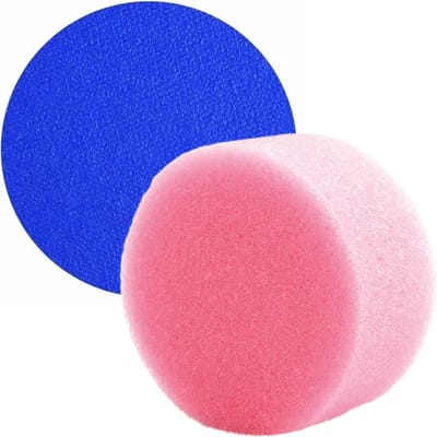 Superstar Carnaval schmink met sponsje - blauw - gezicht/lichaam - 16 ml - kind/volwassenen