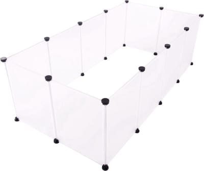 Dierenren - Wit - Puppyren - Verstelbaar - Kleine Dieren - 145x75x46cm