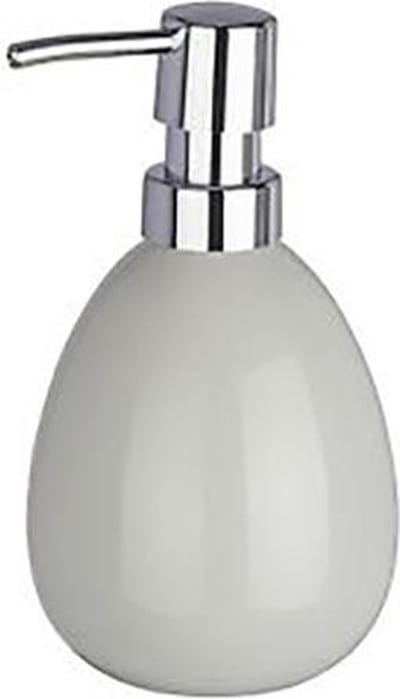 WENKO model Polaris, peervormig zeeppompje in pastel lichtgrijs