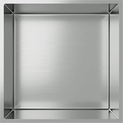 H&F Inbouwnis RVS 30x30x7 cm – Douchenis – Roestvrij Staal – Badkamer Wandnis – Inbouwrek Douche