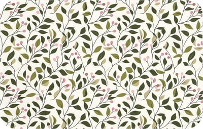 Badmat 80x50 cm - Antislip - Bladeren - Bessen - Roze - Badmatten voor badkamer - Badkamermat - Douchemat - Badkamer mat