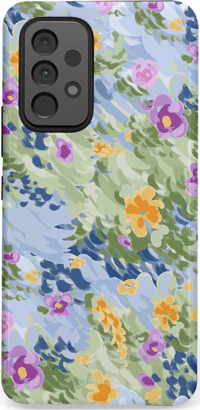 Casetastic Hoesje Geschikt voor Samsung A53 - Stijlvolle Beschermende Duo-layer Case - Zonnige Bloemtuin