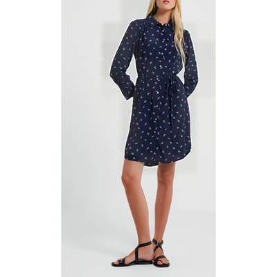 French Connection Cecilia Delphine Shirt Dress Marine Maat: 6 | Blousejurken Outlet | Dames | Blauw