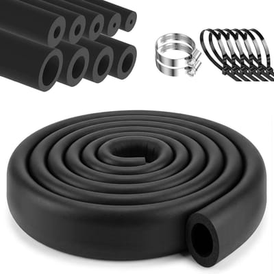 Isolatiebuis Schuim - Leidingisolatie Rubber - Leidingen Isoleren - Flexibel Zelfklevend - 1.8 meter - Zwart