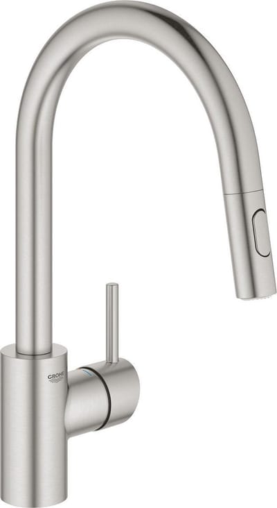 GROHE Concetto keukenkraan - Met uittrekbare handdouche - 2 straalsoorten - RVS (supersteel)