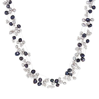 Valero Pearls Parel ketting Sterling zilver Gekweekte zoetwaterparels aqua