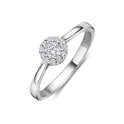 Zilveren Gerhodineerde Ring met Zirkonia 1342014 – 925 Zilver