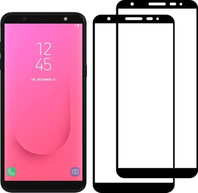 Smartphonica Screenprotector Geschikt voor Samsung Galaxy J8 2018 - Full Cover Tempered Glass with Round Edge - Gehard glas met Afgeronde Hoeken - 2-Pack geschikt voor Samsung Galaxy J8 2018