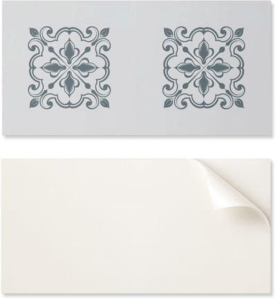 Decoratief paneel met afbeelding, 100x50 cm, gelijmd, plantenpatroon met ornamenten