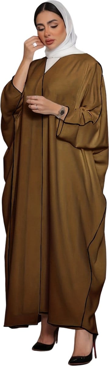 Bovista Gebedskleding Dames - Abaya - Islamitische Kleding - Khimar - Jilbab - Vrouw - Alhamdulillah - Bruin
