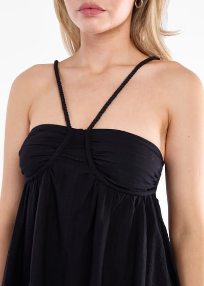 Mini jurk met zwart banddetail