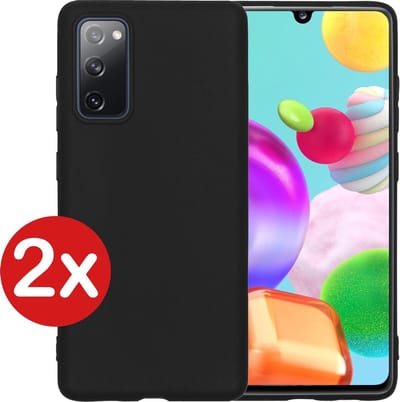 Hoesje - 2 Stuks - Geschikt voor Samsung Galaxy A41 - Sterk & Shockproof - Telefoonhoes - Back Cover - Case Siliconen - Telefoon Hoes - Zwart