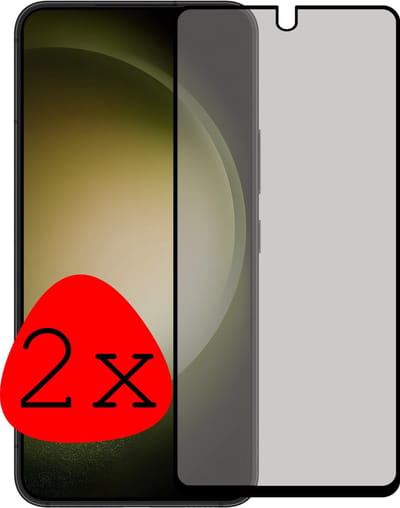 Screenprotector - 2 Stuks Geschikt voor Samsung Galaxy S23 - Privacy Filter - Beschermglas - Gehard Glas - Tempered Glass - Screen Protector