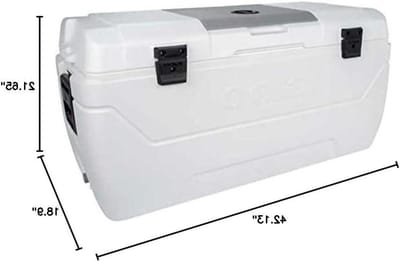 Grote Koelbox - Isolatiebox Kamperen - Buitenactiviteiten Koelen - Houdt 7 Dagen Koel - 156 Liter Capaciteit - Wit