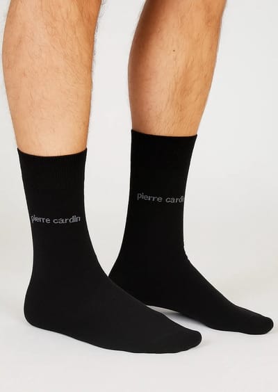 Pierre Cardin 3-paar heren sokken -Katoen - 46 - Zwart