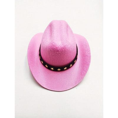 1pc Chapeau de Cowboy pour Animaux de Compagnie, Accessoire pour Chats & Chiens, Chapeau de Soleil Style Western pour Activités Extérieures, Vacances & Séances Photo M pink