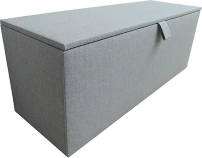 Slaaploods.nl Zitbank Met Opbergruimte en Deksel - 90x40x45 cm - Stof Grijs
