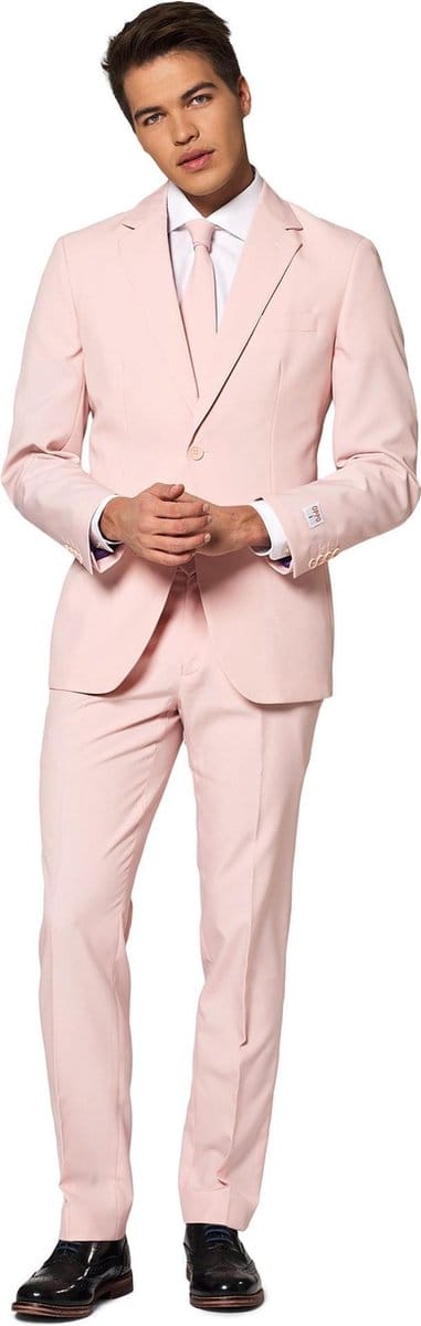 OppoSuits Lush Blush - Heren Pak - Carnavalskleding - Kostuum - Lichtroze - Feest - Maat 50