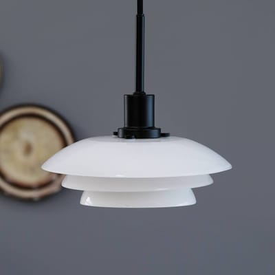 Dyberg Larsen DL20 hanglamp glazen kap, zwart