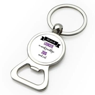 Akyol - leukste zus eruit ziet flesopener - Zus - beste zus - verjaardagscadeau - cadeau voor zus - gift - kado - 9 bij 3 cm