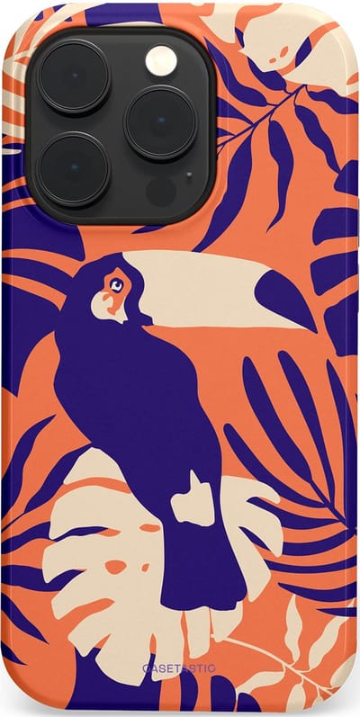 Casetastic Hoesje Geschikt voor Apple iPhone 14 Pro Magsafe - Stijlvolle Beschermende Duo-layer Case - Paradijs Toekan