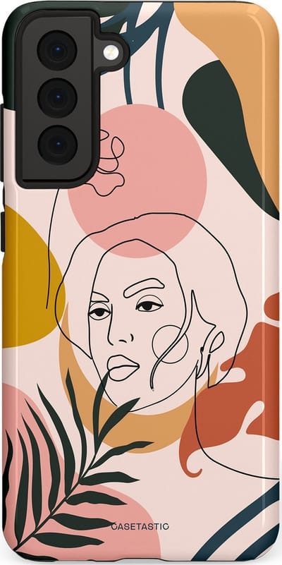 Casetastic Hoesje Geschikt voor Samsung S21 FE - Stijlvolle Beschermende Duo-layer Case - Elegantie van binnen