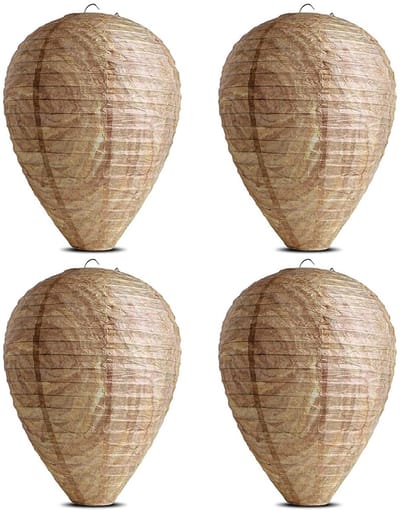 Cuhostki-4Pcs-Wespenverjager-Wespennest-Wespenzak-Wespenbestrijdingsset-Standaard-Natuurlijke-Wespenafstotende-Functie