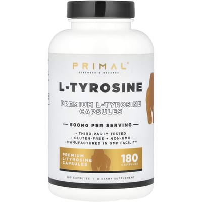 PrePrimal, l-tyrosine, 500mg, 180 capsules