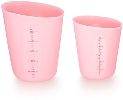 Dailygoody - Siliconen maatbekertjes - Epoxyhars mengbekers - 2 stuks - Roze - Geschikt voor knutselen - Handgemaakt en laboratorium gebruik